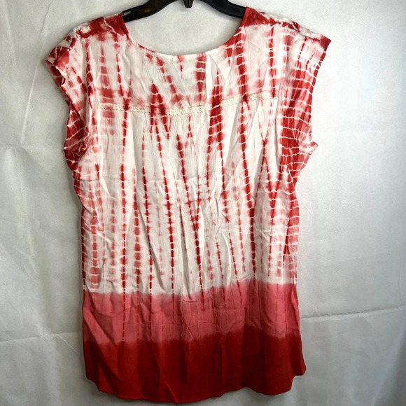 CW Classics Tie Dye Ombre Short Sleeve Top Size Large - Picture 2 of 8